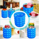 Ice Cube Maker Silicone Bucket with Lid