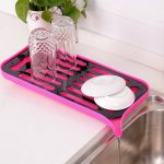 Kitchen Sink Drain Plastic Storage Rack Tray