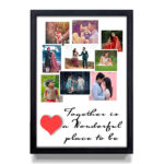 Personalised Photo Collage Frames for Wall Decor as Birthday Gifts Wedding Gifts for Friends, Anniversary,, Couples and family