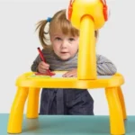 Giraffe Small Size Art Drawing Board Leds Projector Light Toy Children Kids Painting Table Small Desk  (with Box Packing)(Random Color)